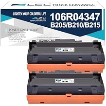 LCL B205/ B210/ B215 Black High Capacity Toner Cartridge Replacement for Xerox 106R04347 106R04346 Compatible with Xerox B205 B210 B215 B205NI B205MFP B210DNI B215DNI B215MFP Printers (2-Pack)