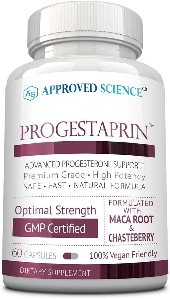 Approved Science Progestaprin - Progesterone Support Supplement - 1 Bottle - 60 Capsules - Vegan