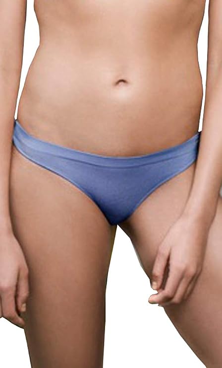 miel Women's Luna Midrise Seamless Thong Panties Comfortable Breathable Quick Dry Bikini Underwear