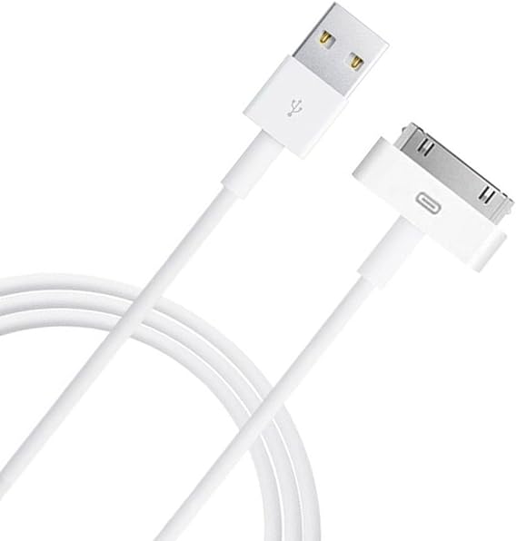 30 Pin Cable, USB Charging and Sync Dock Connector Data Cable for iPhone 4/ 4S, iPhone 3G/ 3GS, iPad 1/2 / 3, iPod Touch, iPod Nano-6FT (White)
