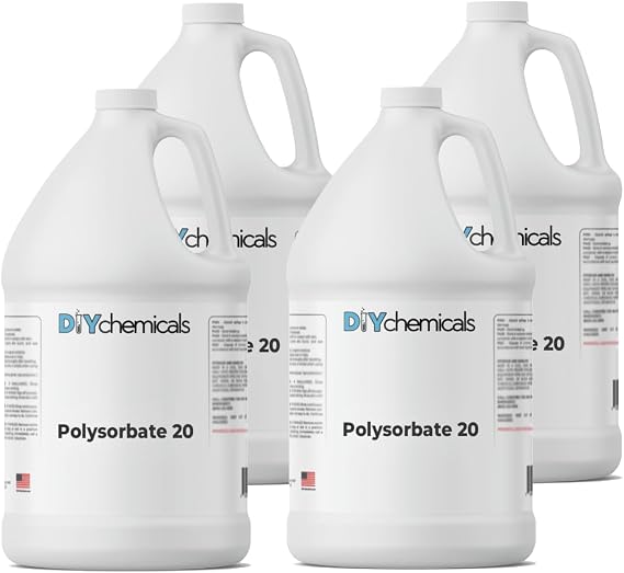 | Polysorbate 20 | High-Purity Nonionic Surfactant & Emulsifier | Dispersant for Industrial Formulations, Lab & Water-Based Applications 4 Gallons
