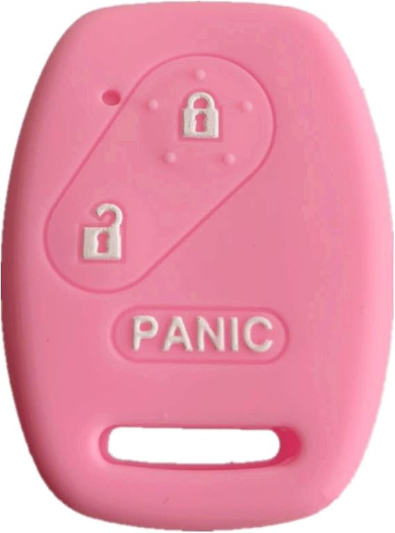 Silicone Keyless Entry Remote Control Key Fob Cover Case protector Replacement Fit For Honda Accord Crosstour CR-V CR-Z Civic Fit Insight Odyssey Ridgeline N5F-S0084A CWTWB1U545(Pink)