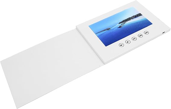 Video Greeting Card with LCD Screen, 8.27x5.91x0.39in Electronic Video Brochure Customizable Video Book 720P HD Video Playback, with 128M Memory (7inch)