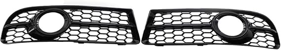 Compatible For Audi A4 B7 S4 B7 A4 S-Line 2005-2008 8E0807681F Gloss Black Car Front Fog Light Grille Grill Honeycomb Fog Lamp Grill (Black)