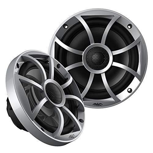 Wet Sounds XS Series Silver Grill 6.5 OEM Replacement Speakers w120 Watt Peak Power