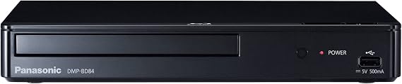 Panasonic Blu-Ray Player with Full HD Picture Quality and Hi-Res Dolby Digital Sound, DMP-BD84P-K Blu Ray DVD Player, Black