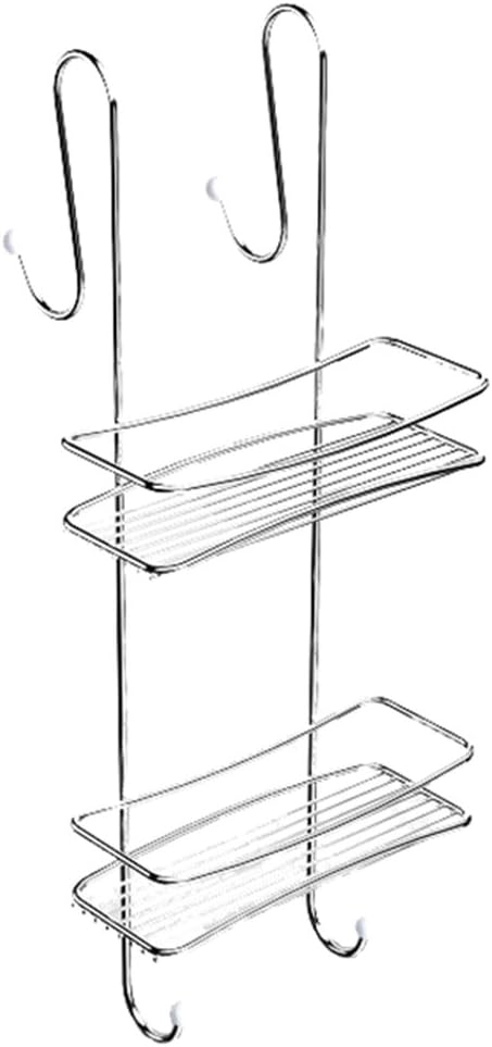 Tekno-tel BK065 2 Katlı Duş Rafı Sabunluk, 11 x 25 x 60 cm, Krom