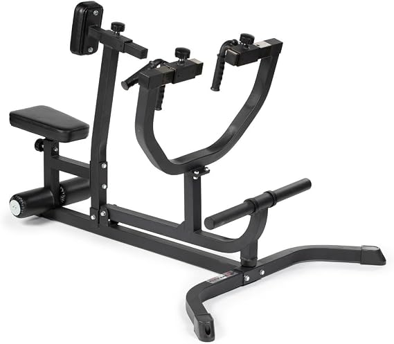 Titan Fitness Plate Loaded Seated Row Machine, Rated 270 LB, Adjustable Chest Supported Row Machine with Olympic Weight Posts, for Back, Arms, Shoulders