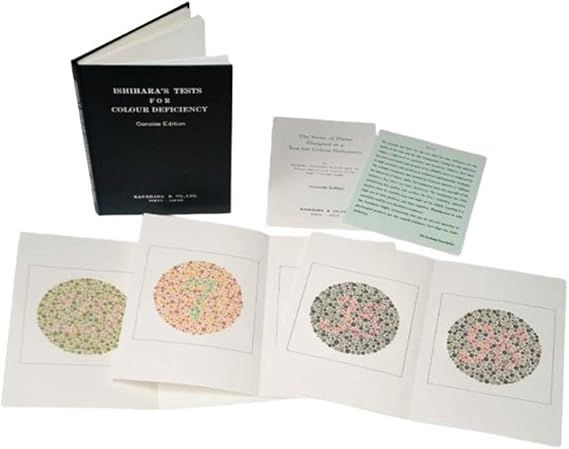 Ishihara Color Test Chart, Unlettered 10 Plate Book for Children, 1257