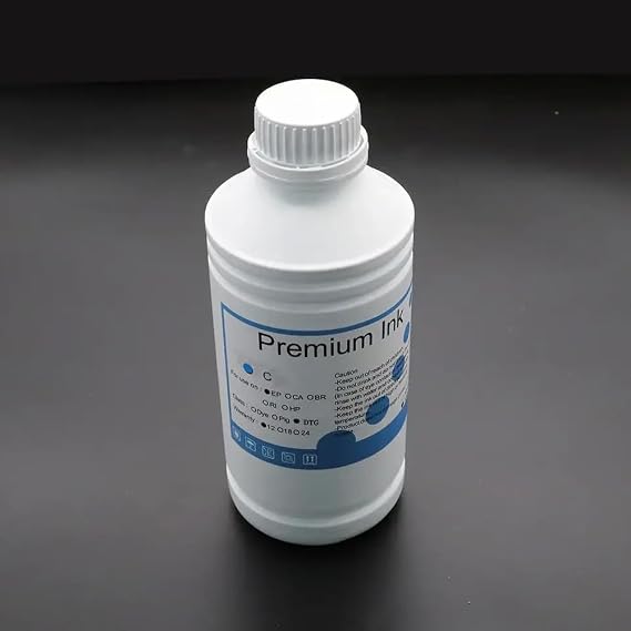 1000ml DTG Ink DX2 DX4 DX7 DX10 Compatible with Printhead TX800 5113 4720 Textile Garment Ink for Printers 4880 4900 7800 7880 9800 9880(1000ML-DTG Ink C)