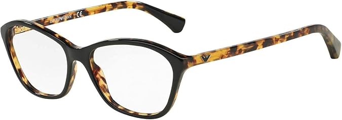Emporio Armani EA3040-5264 Eyeglasses Black on Havana 55mm