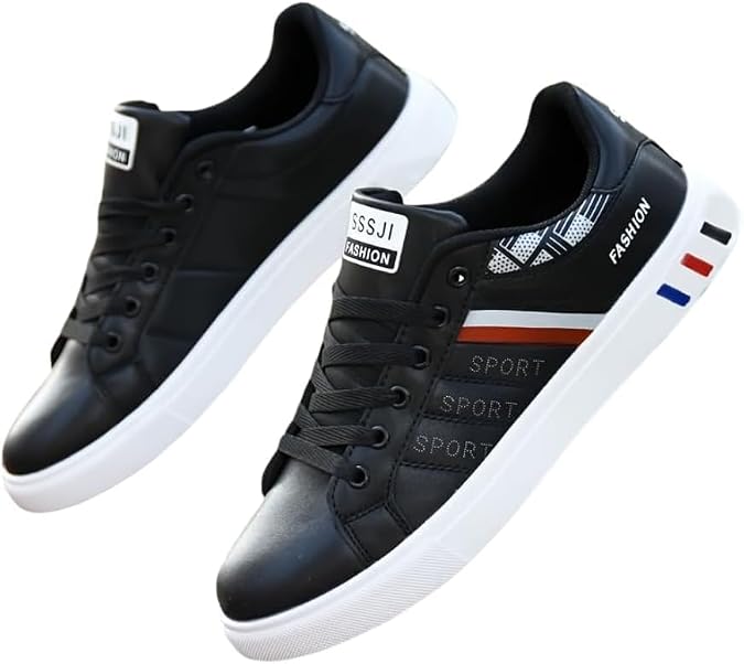 Men's Fashionable Street Style Skate Shoes, Comfortable Non-Slip lace-up Durable Sneakers for Men Outdoors
