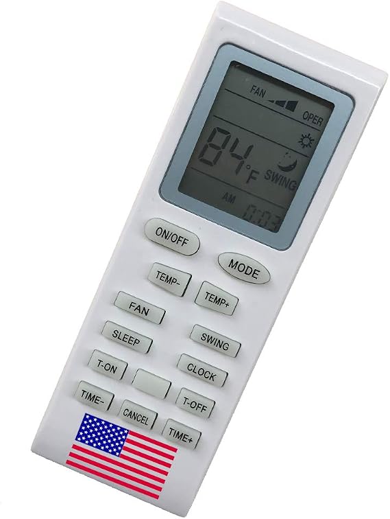 Replacement for ANSONIC Air Conditioner Remote Control YB1B4 AC Remote Controller