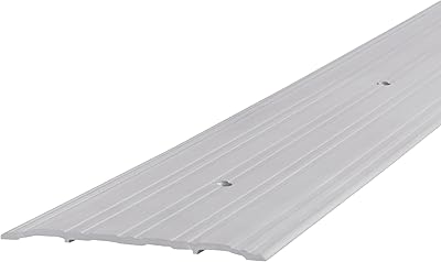 M-D Building Products 68627 Sturdy Aluminum Commercial Fluted Saddle Threshold, Mill Finish: Stylish Doorway Transition Draft Protection 36 in L X 14 in W X 6 in H