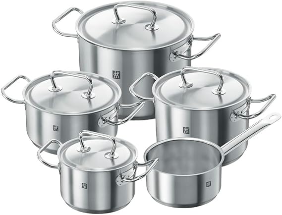 Zwilling HENCKELS J.A Cookware Set 9 Pieces Twin Classic Steel