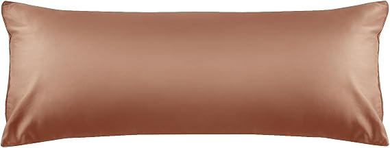 Warmstar Cotton Body Pillow Cover 1 Pack, 600 Thread Count Body Pillow case 20"x54", Long Body Pillow Case Cover Soft Breathable with Envelope Closure,Coffee Brown