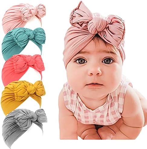 Baby-Girls Turban,Baby Girl Hat,Turban Hats for Infant Toddlers Girls, Baby Turban Hats with Bow Cap