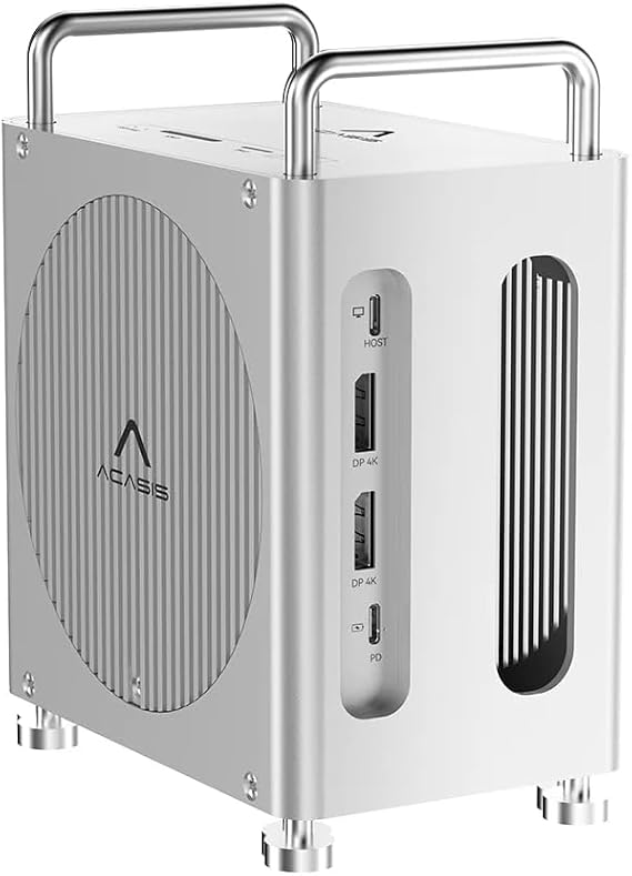 8 in 1 Mac Mini M4 Workstation Thunderbolt 4, 2x Nvme SSD, 3x USB 3.2, SD/TF Card, 2x DP 4K, Güç Düğmesi, 30W PD, Type-C, Dock & SSD Kutusu (TB1201)