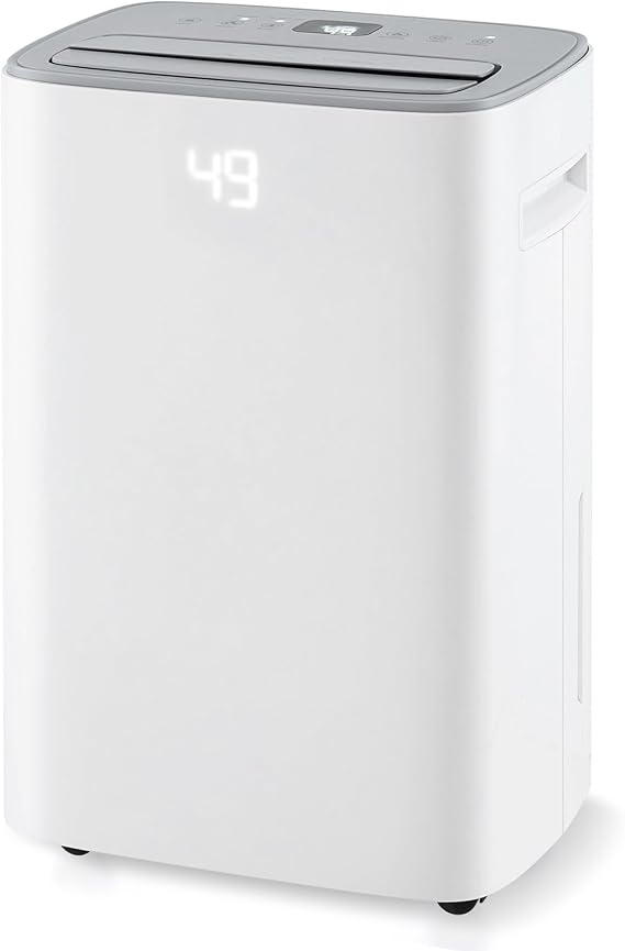4500 Sq. Ft Dehumidifier for Basement, 52 Pint Garage Dehumidifier for Home, Bedroom & Bathroom with Drain Hose, Smart Humidity Control & Display, 3 Modes, 24H Timer & Auto Defrost