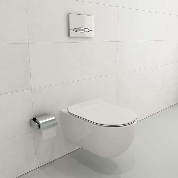 BOCCHI Vettore White Wall-Hung Toilet Bowl