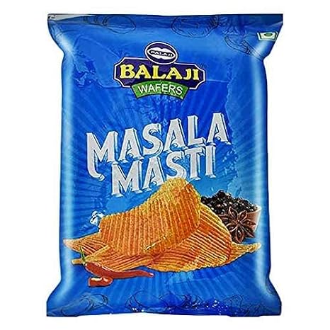 Balaji Wafers ( Indian Chips ) Limited Edition (1 x Masala Masti 150g Bag)