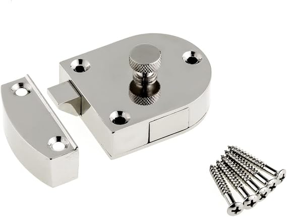 Richelieu 3 1/4-inch (83 mm) Secret Gate Latch, Polished Nickel