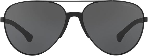 Emporio Armani EA2059 Sunglasses, Matte Black/Grey, 61 mm