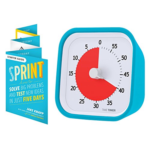 Time Timer MOD Sprint Edition 60 Minute Visual Timer for Kids Classroom Learning, Homeschool Tool, Teachers Desk Clock and Office Meetings Sky Blue
