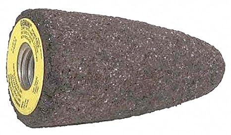 PLESIU Norton 1-3/4" Grinding Cone, 3" Thickness, Aluminum Oxide, 24 Grit, 5/8-11 Arbor Size