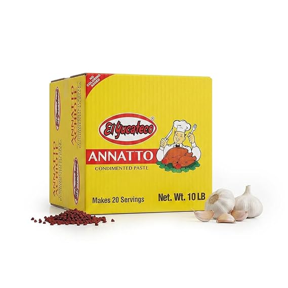 El Yucateco Annatto Paste 10 lb., Marinade for Grilled & Roasted Meat, Gluten Free & Sugar Free