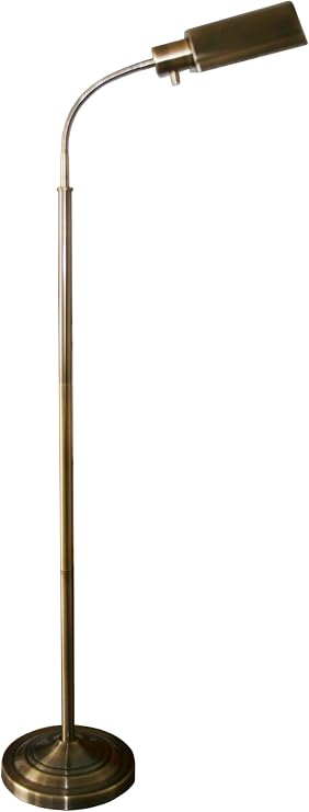 daylight24 Natural Daylight Battery Operated Cordless Floor Lamp, Antique Brass