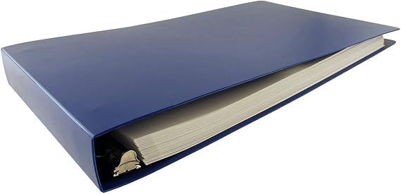 11x17 Binder Poly Panel Featuring a 1.5" Angle-D Ring Blue