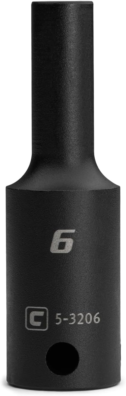 Capri Tools 6 mm Deep Impact Socket, 3/8 in. Drive, 6-Point, Metric