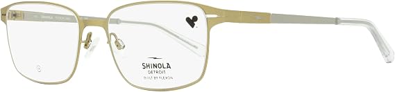 Shinola Flexon Rectangular Eyeglasses SH31002 719 Satin Gold 52mm