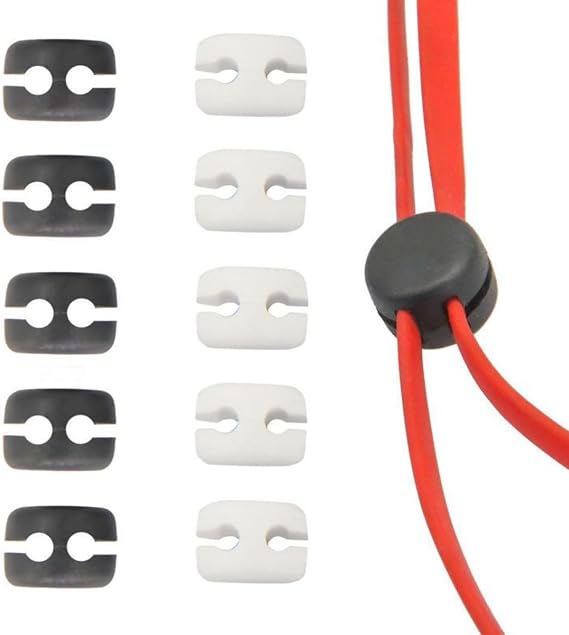 10 Pack Earphone Cable Slider Y Splitter Detachable Clip Adjusting Divider Stopper in Ear Monitor Wire Glider Buckle for IEM Earphone 2mm L/R Wired Earbuds IEMs Headphone HIFI In-ear Headset