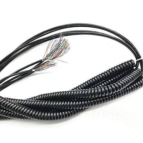 12 Cores Industrial Spring Spiral Coiled Cable CNC Handheld Encoder Manual Pulse Generator MPG 3 to 4 Meters Length