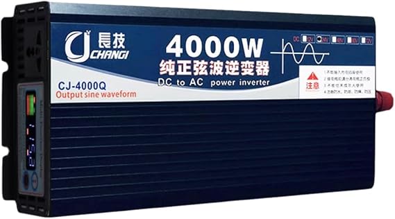 4000W Pure Sine Wave Inverter, 12V/24V/48V DC to 110V AC Power Inverter Converter for Home,RV,Truck,Off-Grid Solar (24V 4000W)