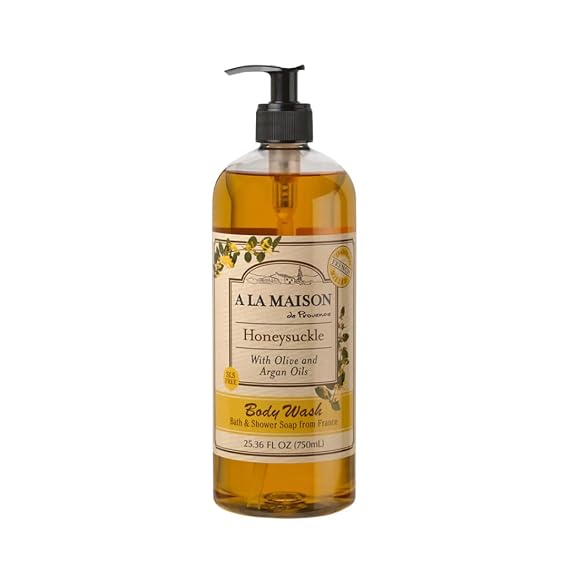 A LA MAISON Hydrating Body Wash Honeysuckle, Uses: Body, Essential Oils, Plant Based, Vegan, Cruelty-Free, Alcohol & Paraben Free (25.36 oz, 1 Pack)