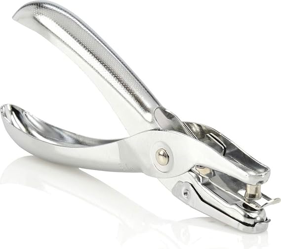 Swingline 1 Hole Punch, 5 Sheet Capacity Hole Puncher, Single Hole Paper Punch, Chrome (74005)