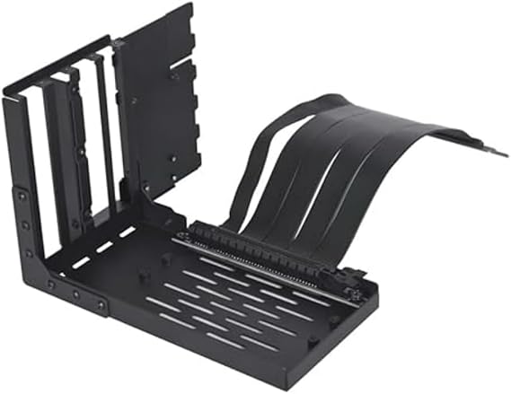 LIANLI "O11D EVO XL" Exclusive Option VG4-4-V2X Black Graphics Card Vertical Bracket & PCI-e 4.0 Riser Cable Kit Japan Authorized Dealer