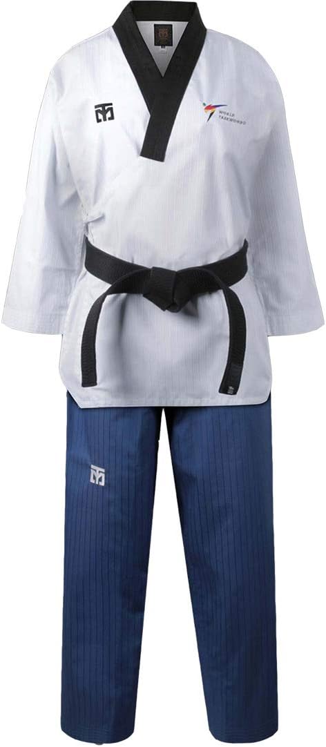 MOOTO Korea Taekwondo Poomsae Uniform WT Logo Taebek Dan MMA Martial Arts Karate Judo Kick Boxing (170(Height:170~179cm)(5.58~5.87ft), 2.Female)