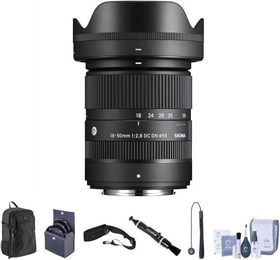 Sigma 18-50mm f/2.8 DC DN Contemporary Lens for Fujifilm X w/Premium Bundle