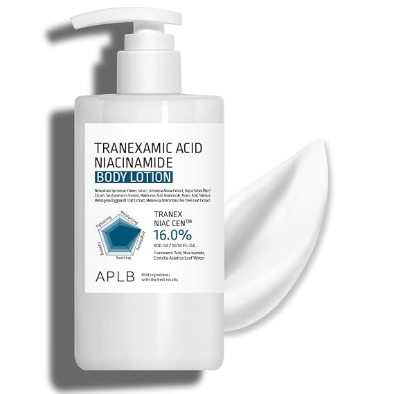 APLB Tranexamic Acid Niacinamide Body Lotion | TRANEX NIAC CENTM 16.0% 10.14 FL.OZ/Korean Skincare, Long lasting hydration, Blemish Care, Helps with skin discoloration