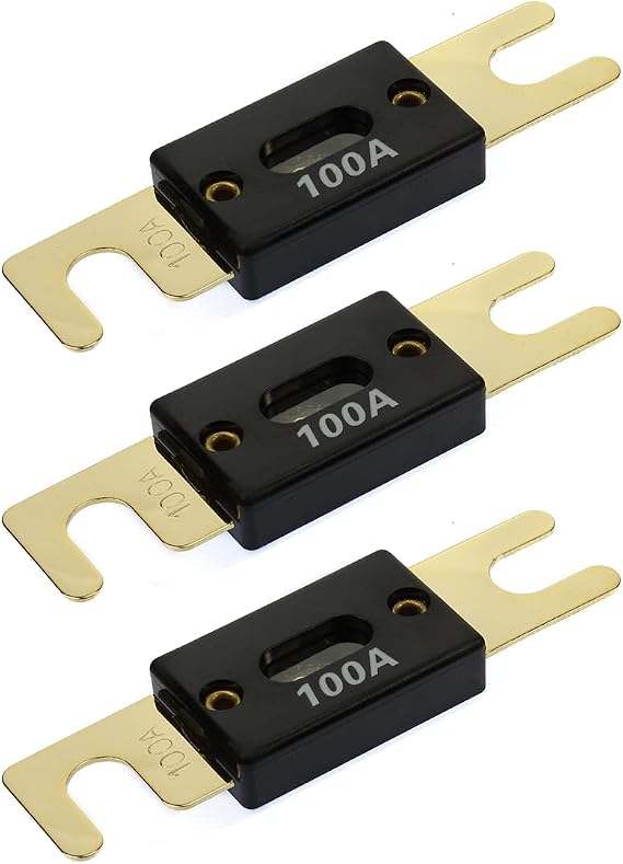 Voodoo 100 Amp ANL Inline Fuse Car Audio for Fuse Holder (3 Pack)