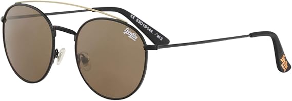 Superdry SDS Indiana 004 Black/Gold Fashion Round Sunglasses 53mm