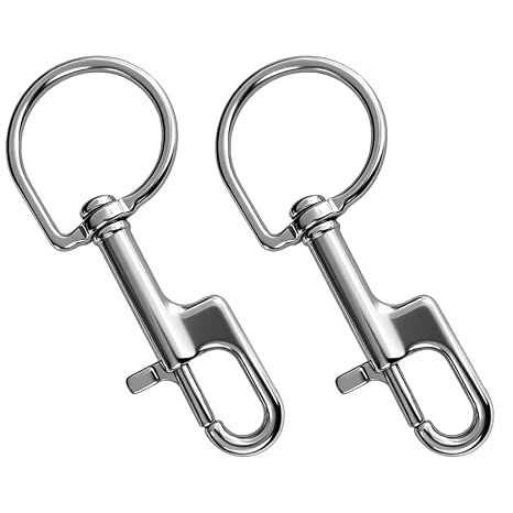 QAVBFA 2 PCS Swivel Bolt Snap Diving Clips Premium Stainless Steel Single Ended Snap Hooks Buckle for Pet Leash, Scuba Diving, and More (2PCS-Alien Hook 110mm)