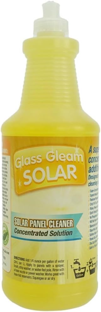Glass Gleam Solar - Solar Panel Cleaner - Highly Concentrated - 1 Gallon Makes 500 Gallons of RTU Product (1 Quart)