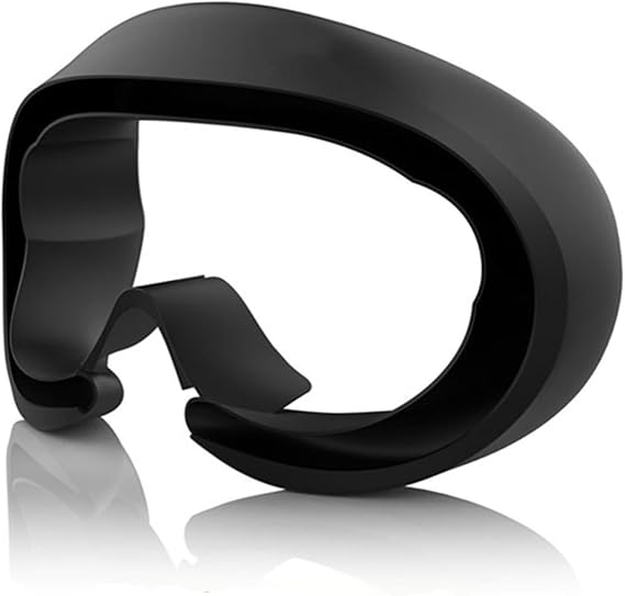 Silicone Face Cover for PICO 4 &4 Ultra VR Accessories Leakage-Proof Waterproof Sweat-Proof Mask(Black)