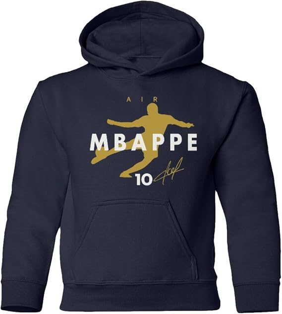 France Soccer Tribute 2024 Air Mbappe Inspired Youth Hooded Sweatshirt
