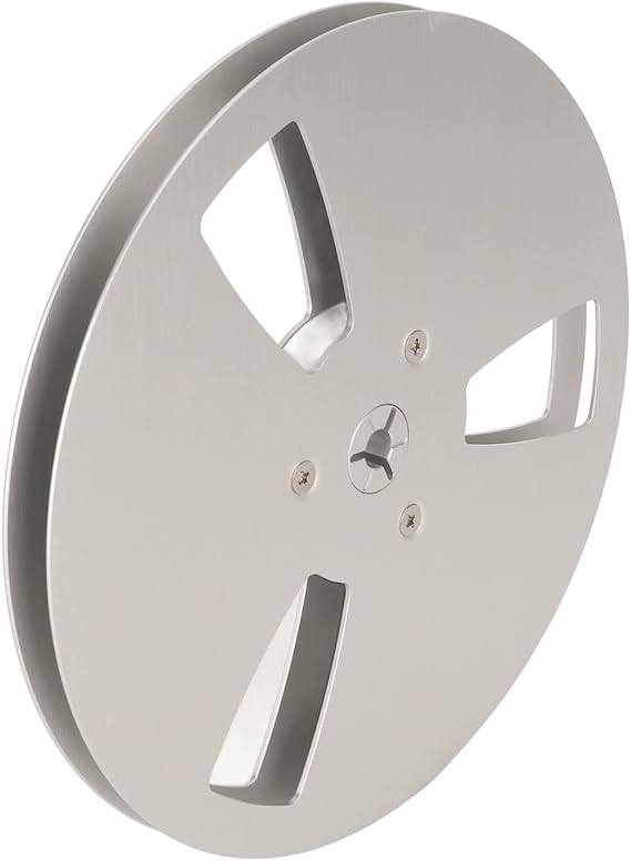 1/4 7 Inch Empty Reel, Recording Tape Reel to Reel Recorder, Open Reel Audio Tape Empty Reel Aluminum Reel Tape Reel Open Reel Machine Parts, 3 Hole Wind Holes (Silver)